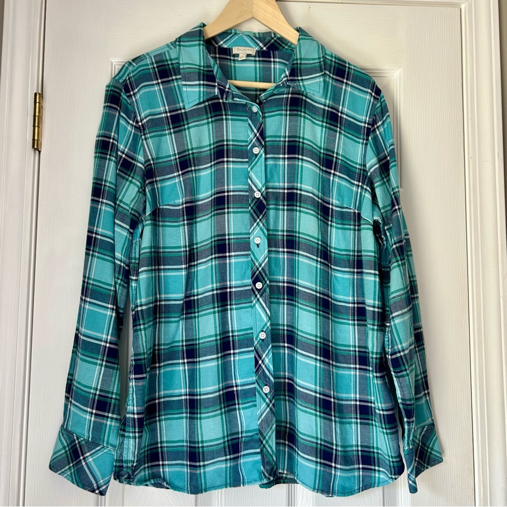 TALBOTS Cotton Long Sleeve Button Shirt
